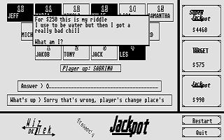Jackpot atari screenshot